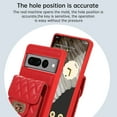 thumbnail image 3 of Nalacover Crossbody Wallet Case for Google Pixel 6A, [6 Card Slots] Leather Purse Phone Case Luxury Buckle Closure Card Holder Shoulder Strap Handbag Case Women for Google Pixel 6A, Red, 3 of 11