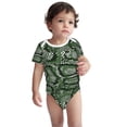 thumbnail image 2 of Xecao Green Snakeskin Pattern Baby Climbing Bodysuit Short Sleeve Onesie Unisex 0-12 Months Baby Shirt Newborn Outfits Crotch snap design-6 Months, 2 of 6
