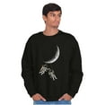 thumbnail image 5 of Funny Space Astronaut Moon Swing Sweatshirt for Men or Women Brisco Brands S, 5 of 6
