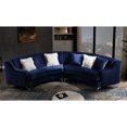thumbnail image 2 of Stylish Navy Blue Velvet Couch With Stable Solid Foundation And Foam Wood Support Comfortable Interior, 2 of 5