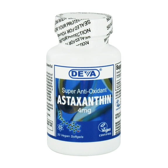 Deva Vegan Vitamins - Astaxanthin Super Antioxidant - 4 mg - 30 Capsules