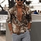 thumbnail image 1 of Camisa con estampado de leopardo para hombre, con puños, a la moda, informal, suave y cómoda, de alta gama, para fiesta, ropa urbana de manga larga para hombre, 1 of 6