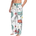 thumbnail image 2 of Balery Music Lover Dinosaur print Men's Pajama Pants,Ultra Lightweight Pjs,Lounge Pant-Small, 2 of 9