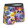 thumbnail image 4 of Uemuo The Garden Tricolor Pansy Flower Pattern Men's Boxer Briefs,Trunk Anti-Chafing,Comfortable, Durable, and Stylish Underwear-Medium, 4 of 9