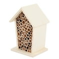 thumbnail image 2 of Beautiful Wooden Bee House,  House, Tubular Channels For Insects Backyard Bees Decorate Gardens, 2 of 8