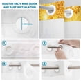 thumbnail image 4 of No Hook Shower Curtain, Yellow Golden Floral Shower Curtains for Bathroom with See Through Top Window, Spring Summer Shiny Flowers Waterproof & Washable Bath Curtain Small Stall 36"x78", 4 of 9