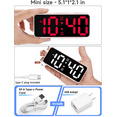 thumbnail image 3 of Super Loud Alarm Clock for Heavy Sleepers, Digital LED Clock with RGB Colorful Changing, Small Digital Clock for Kids Bedroom Bedside Nightstand, Desk Clock with Large Number, 3 of 7