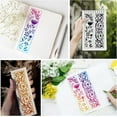 thumbnail image 6 of Vines Flowers Bookmark Stainless Steel Stencils 7x4 inch Flowers Leaves Frame Reusable Painting Template for Painting Wood Burning Journaling, 6 of 7
