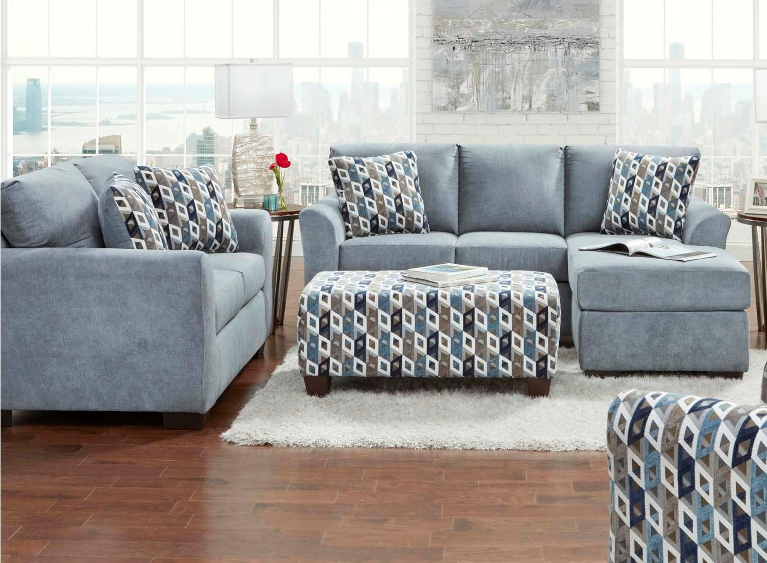 Cambridge Blue Sofachaise And Loveseat 2 Pc Set Only Colorblue Grey