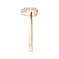 thumbnail image 3 of ANGARA Natural Trillion Composite Diamond Halo Ring in 14K Rose Gold for Women (Size-3.3mm| Color-K| Clarity-I3) | April Birthstone, Anniversary, Jewelry Gift for Women | Natural Diamond Ring, 3 of 8