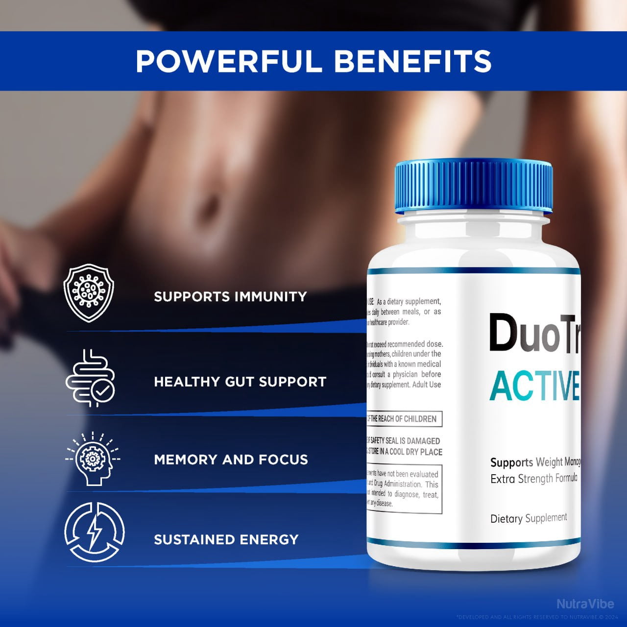 (3 Pack) Duo Trim Active Pills, Duo Trim Active Advanced Formula Capsules, Maximum Strength Supplement for Weight Loss, All Natural Support, DuoTrim Vitamins for Overall Health (180 Capsules)