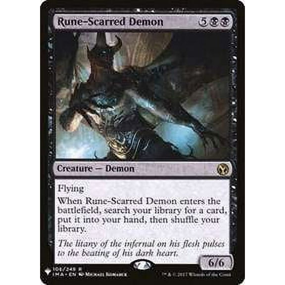 MtG Mystery Booster Rune-Scarred Demon #106
