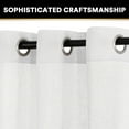 thumbnail image 3 of H.VERSAILTEX Linen Blended Curtains Grommet Semi-Sheer Curtains Light Filtering Panel Drapes for Bedroom, 2 Panels, 52" x 84", White, 3 of 7