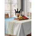 thumbnail image 6 of Haze Blue Summer Beach Table Cloth, Waterproof Tablecloth for Rectangle Tables, Nautical Coastal Beige Seaside Reusable Washable Fabric Table Cover for Restaurant Kitchen Dining Tables 60"x84", 6 of 9