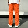 thumbnail image 5 of Mens Cargo Pants Casual Wide Leg Elastic Waist Joggers Cozy Soft Lightweight Sweatpants With Mult Pockets, 5 of 5