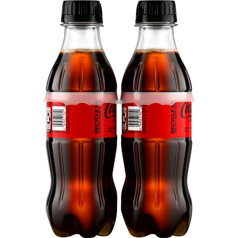 Coca-Cola Zero Sugar Soda Pop Bottles, 8.55 fl oz, 6 Pack