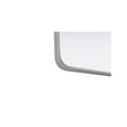 thumbnail image 3 of Elegant Decor Contour Metal Rectangle Mirror 18x36 in Silver, 3 of 11