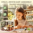 thumbnail image 4 of Kit de casa en miniatura ROBOTIME DIY, casa de plástico con LED Sweet Sips Tea, 4 of 7