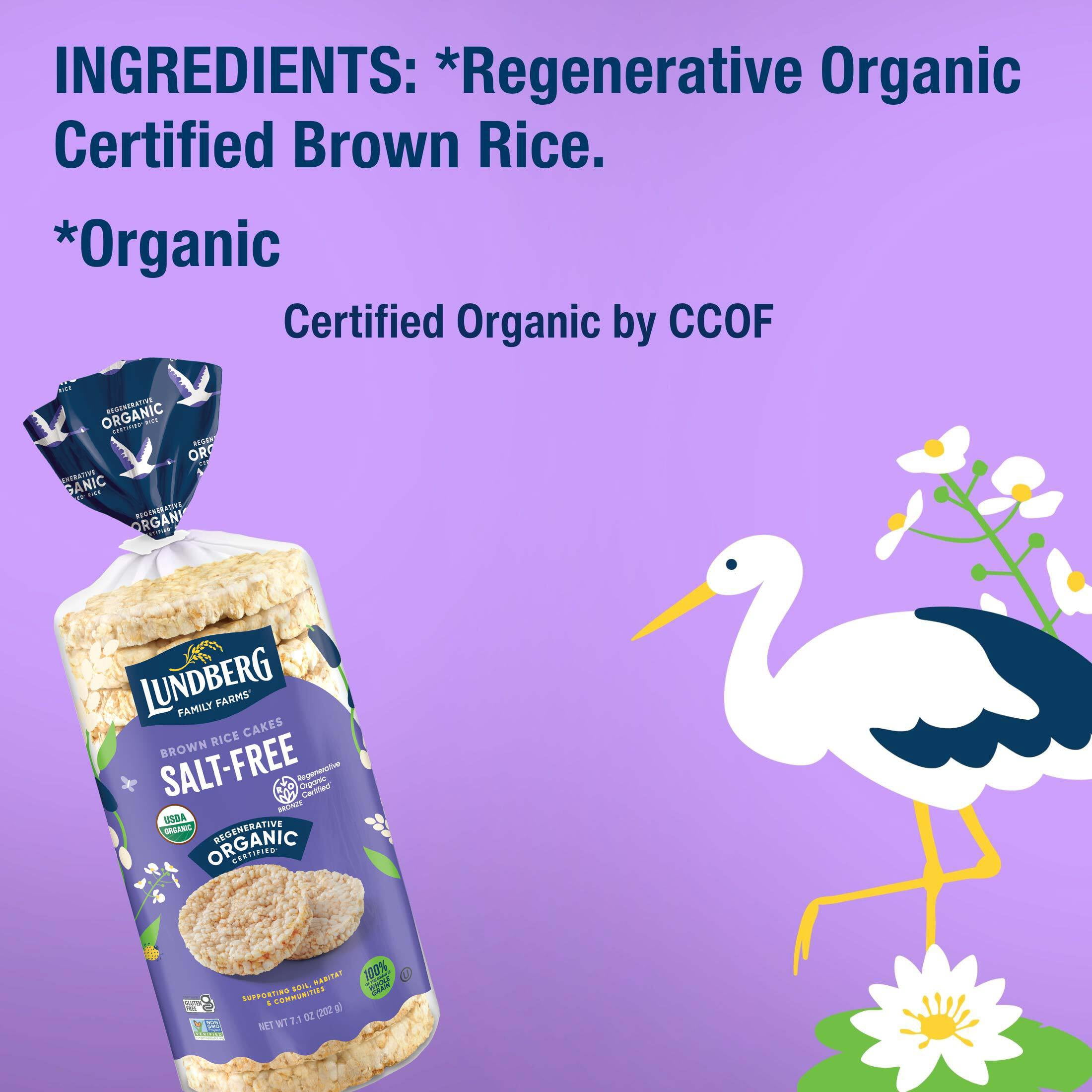 Lundberg Organic Brown Rice Cakes, Salt-Free, 6ct, 7.1 oz