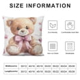 thumbnail image 5 of Patifu Cute Kawaii Bear Cushion Cases Kawaii Dreamy Bow Throw Pillow Covers for Girls,Pink Romantic Princess Bowknot Pillow Covers,Cartoon Animal Decorative Square Pillowcases 24x24in, 5 of 5