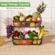 thumbnail image 2 of Canasta para frutas Astrorhine de metal de 2 niveles con asa de madera, 2 of 6
