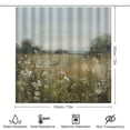 thumbnail image 2 of Wild Flowers 4 Pcs Shower Curtain Sets Bath Mat U-Shaped Floor Mat Toilet Lid Oval Rug Vintage Landscape Wildflower Oil Painting Waterproof Personality Pattern Bath Curtain for Bathroom Decor, 2 of 8