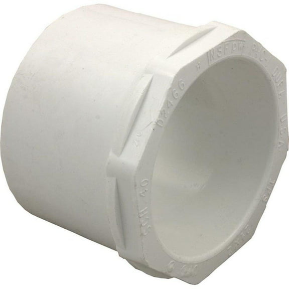 PVC Reducing Bushing, Spigot x Socket, 2 1/2 in x 2 in Pipe Size
