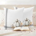 thumbnail image 3 of Gray Pumpkin Pillow Covers 2 Pack Thanksgiving Fall Pillowcase Waterproof Outdoor Throw Pillow Cover for Patio Garden Square Cushion 26”x26”, 3 of 9