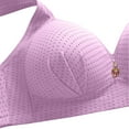 thumbnail image 5 of Riforla Women Fashion Casual Breathable Tube Top Bra Underwear Without Steel Ring Gathering and Adjusting Bro Everyday Wear Bras Purple 38, 5 of 6
