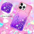 thumbnail image 5 of Case for iPhone 16 Pro Max Case Girls Women,Liquid Glitter Shockproof Back Cover Soft TPU Bumper Silicone Slim Protective Cover for iPhone 16 Pro Max 6.9 inch Gradient Pink, 5 of 12