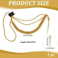 thumbnail image 2 of Golden Aiguillettes Cord Army Shoulder Aiguillette Wire Cord Traditional Multi Strand Shoulder Badge Cord with 1 Cone Charm for DIY Unifor DIY m Cosplay Costume DIY Clothes Decoration, 2 of 9