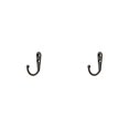 thumbnail image 1 of Yuarrent Colgador de montaje en pared Accesorio de organización del hogar Perchas colgantes Toalla Ropa Sombrero Gancho de almacenamiento tipo 4 2piezas, 1 of 6
