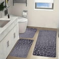 thumbnail image 4 of Linnome 3 Piece High Density Sponge Bath Mat Set Absorbent Non Slip Soft Washable Home Bathroom Decor Needs, 4 of 7