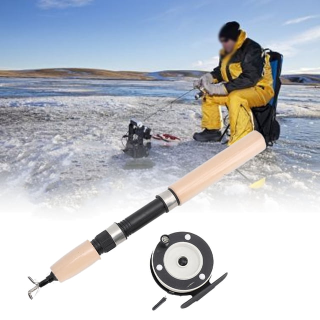 Winter Fishing Pole, Exquisite Workmanship Ice Fishing Rod Reel Combo Anti Skid Handle Portable Comfortable Handle for Outside