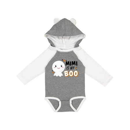

Inktastic Mimi is my Boo with Cute Ghost Gift Baby Boy or Baby Girl Long Sleeve Bodysuit