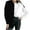 Black, variant on Collared Tops Women Color Block Button-Down Shirts, Womens Long Sleeves Casual Blouse High Low V-Neck Loose Tunic T-Shirt