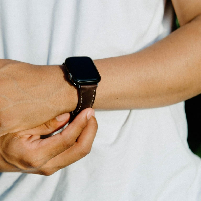 Leather Apple Watch Strap Bourbon by Bullstrap Walmart