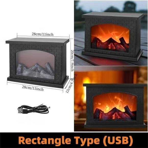 Joynest Fireplace Wind Lamp Fireplace Flame Lamp Home Decor for Living Room Halloween Christmas Camping and Parties Festive Season Lighting