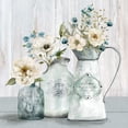 thumbnail image 2 of Robinson, Carol 26x26 White Modern Wood Framed Museum Art Print Titled - French Garden Flowers I, 2 of 4