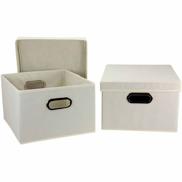 Household Essentials Collapsible Box with Lid and BuiltIn Grommet
