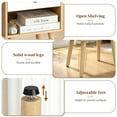 thumbnail image 5 of Ktaxon Wooden Night Stand Side End Table Storage Shelf with One Drawer Night Stand Sets of 1, Oak, 5 of 8