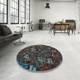 thumbnail image 3 of Ahgly Company Indoor Rectangle Patterned Chocolate Brown Abstract Area Rugs, 5' x 7', 3 of 6