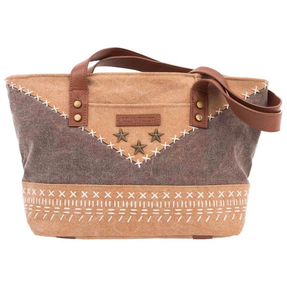 Mini Tote in Tan and Brown
