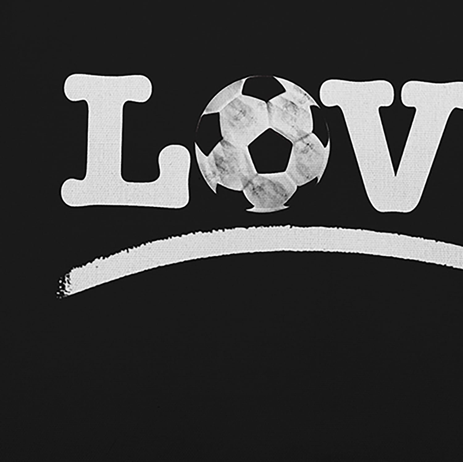 Simply Daisy, 14" x 20" Love Soccer Black Decorative Word Outdoor Pillow