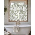 thumbnail image 7 of Tier Curtains 45 Inches Long, Sage Green Flower Window Treatment Curtain Drapes, Vintage Country Rose Leaf Floral Window Half Privacy Curtains for Bedroom Bathroom, 42"x45", 2 Panels, 7 of 7
