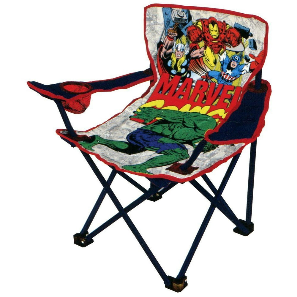 Marvel Avengers Youth Folding Chair with Armrest and Cup Holder