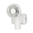 thumbnail image 3 of Ventilador personal de ángulo ajustable, portátil, recargable, para escritorio, con clip de 3 velocidades Blanco, 3 of 9