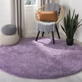 thumbnail image 2 of SAFAVIEH Laguna Neven Solid Shag Area Rug, Lilac, 5'3" x 5'3" Round, 2 of 6