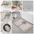 thumbnail image 6 of Palm Trees Bath Mat 3 Piece Bathroom Rug Set, Brown Tropical Plants Summer Green Non Slip Bath Rug Contour Mat and Toilet Lid Cover, Absorbent Shower Mats Soft Bath Rugs and Mats Sets, 6 of 8
