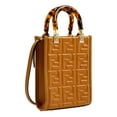 thumbnail image 2 of Fendi FF Zucca Leather Mini Sunshine Shopper Tote Crossbody Bag Caramello Brown, 2 of 6